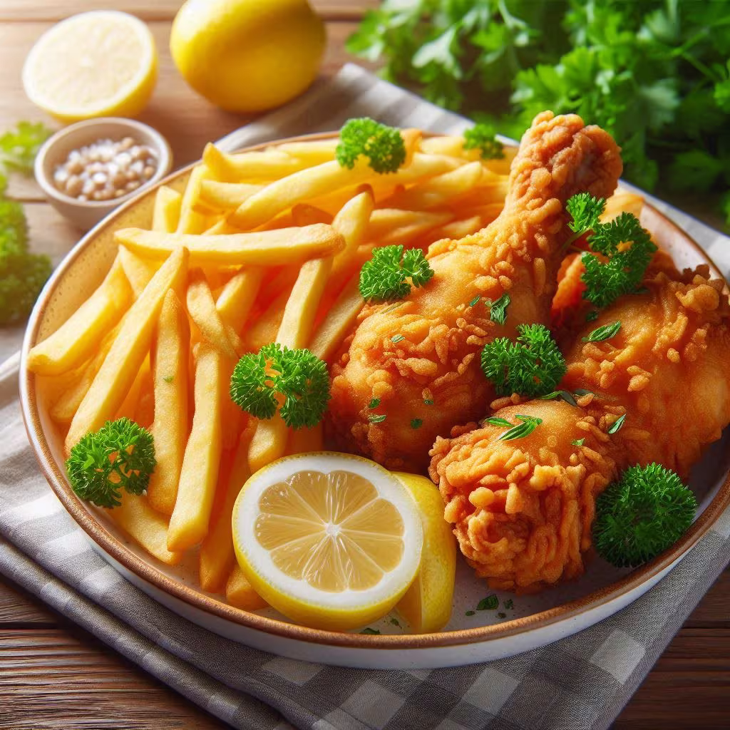Chicken and chips